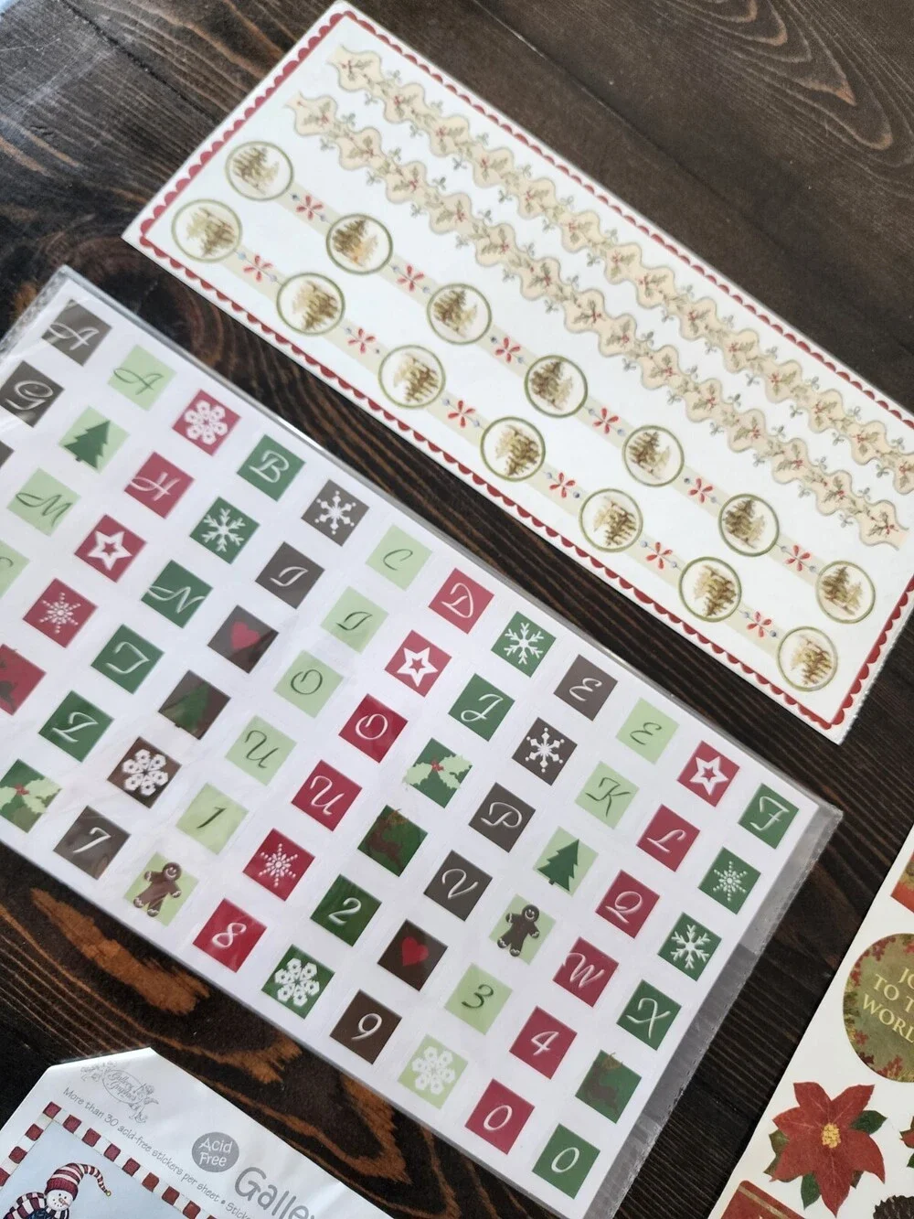 Scrapbooking Stickers Lot Christmas Jumbo Sheets Colorbok + New Retired #22